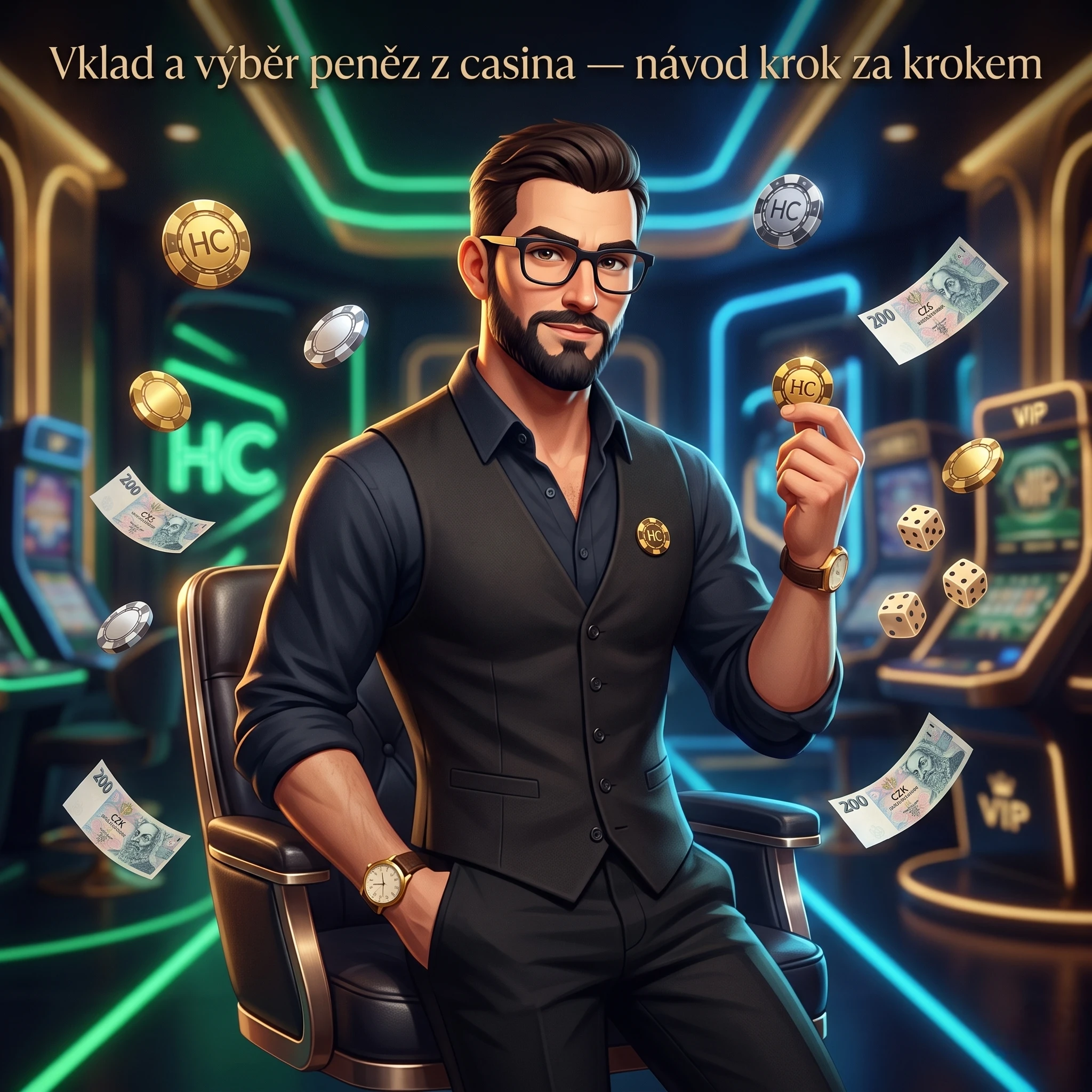 Mascot Hra Casino CZ provádí vklad a výběr peněz