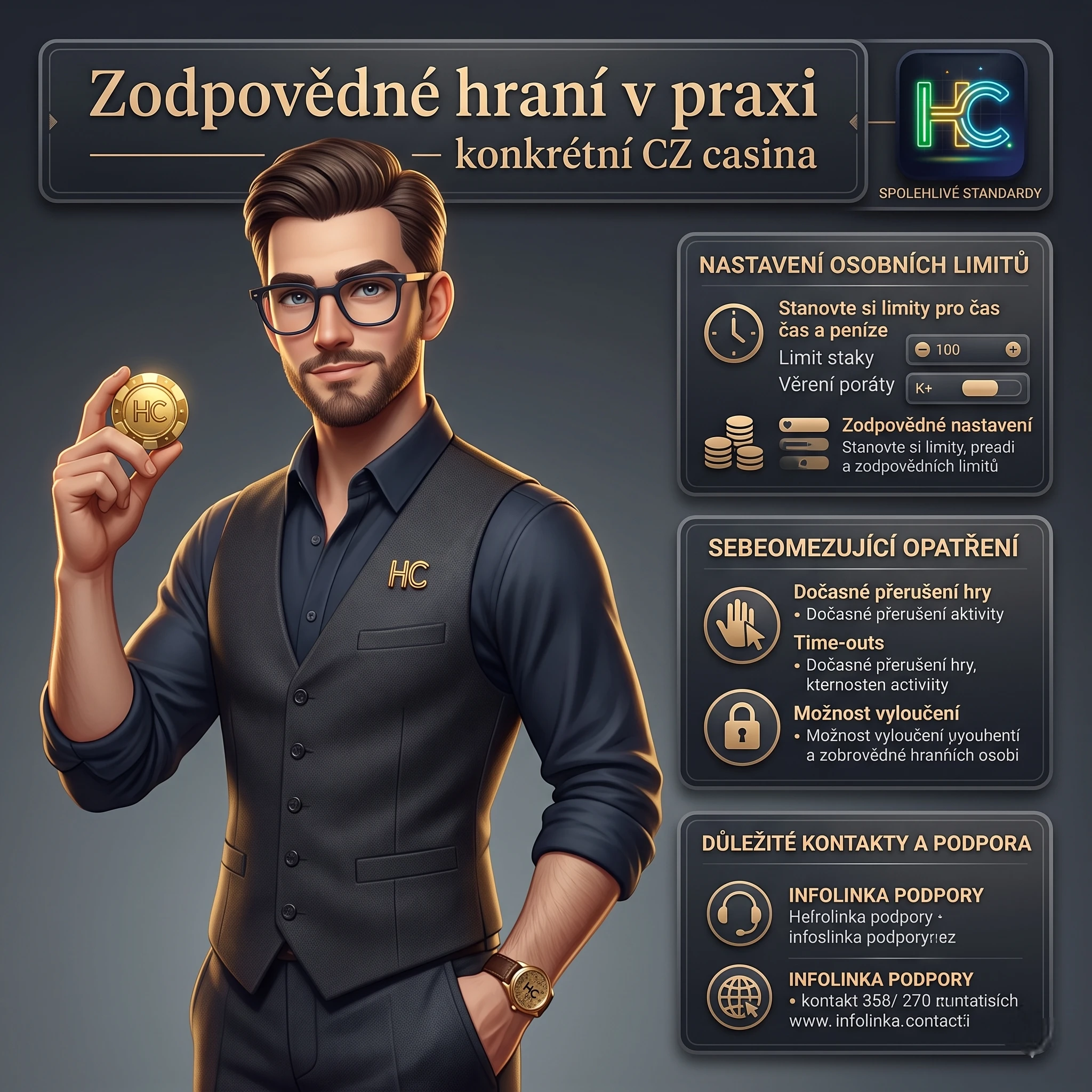 Mascot kontroluje zodpovědné hraní v praxi